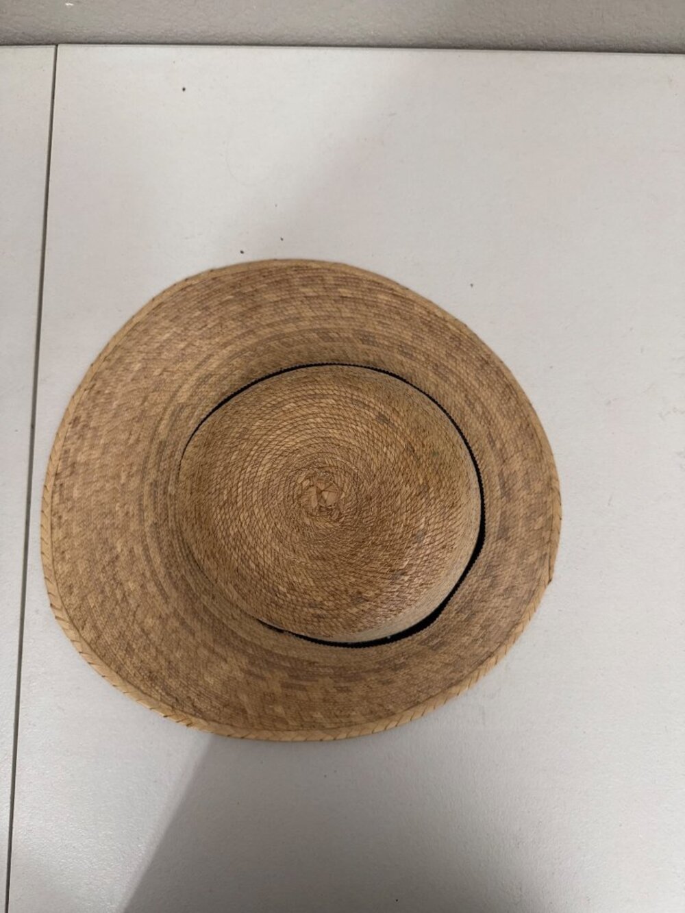 Tula Womens Handwoven Straw Sun Hat With Black Band Wide Brim Lightweight Natura